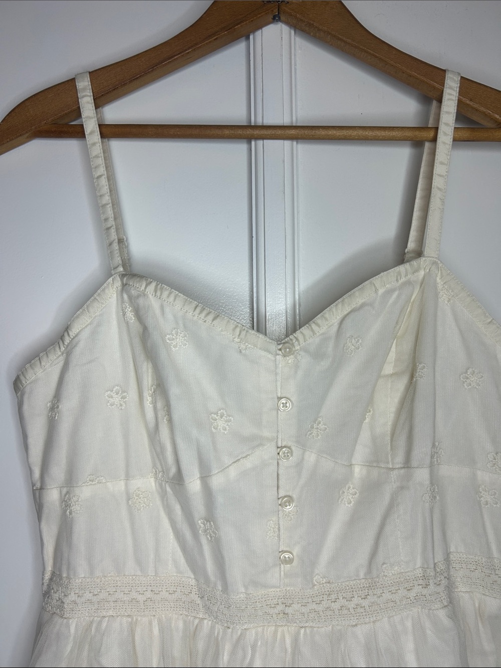 American Eagle Ivory Lace Boho Mini Dress - Picture 3 of 9
